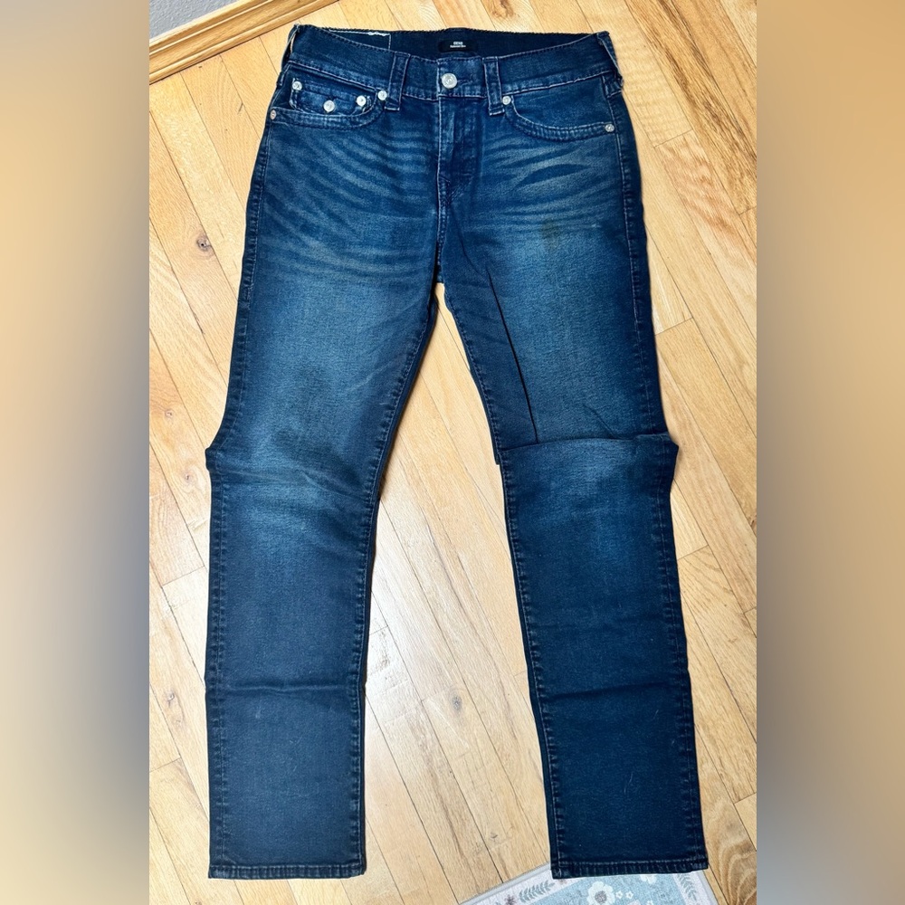 True Religion Men's Dark Blue Relaxed Slim Jeans Size 32
